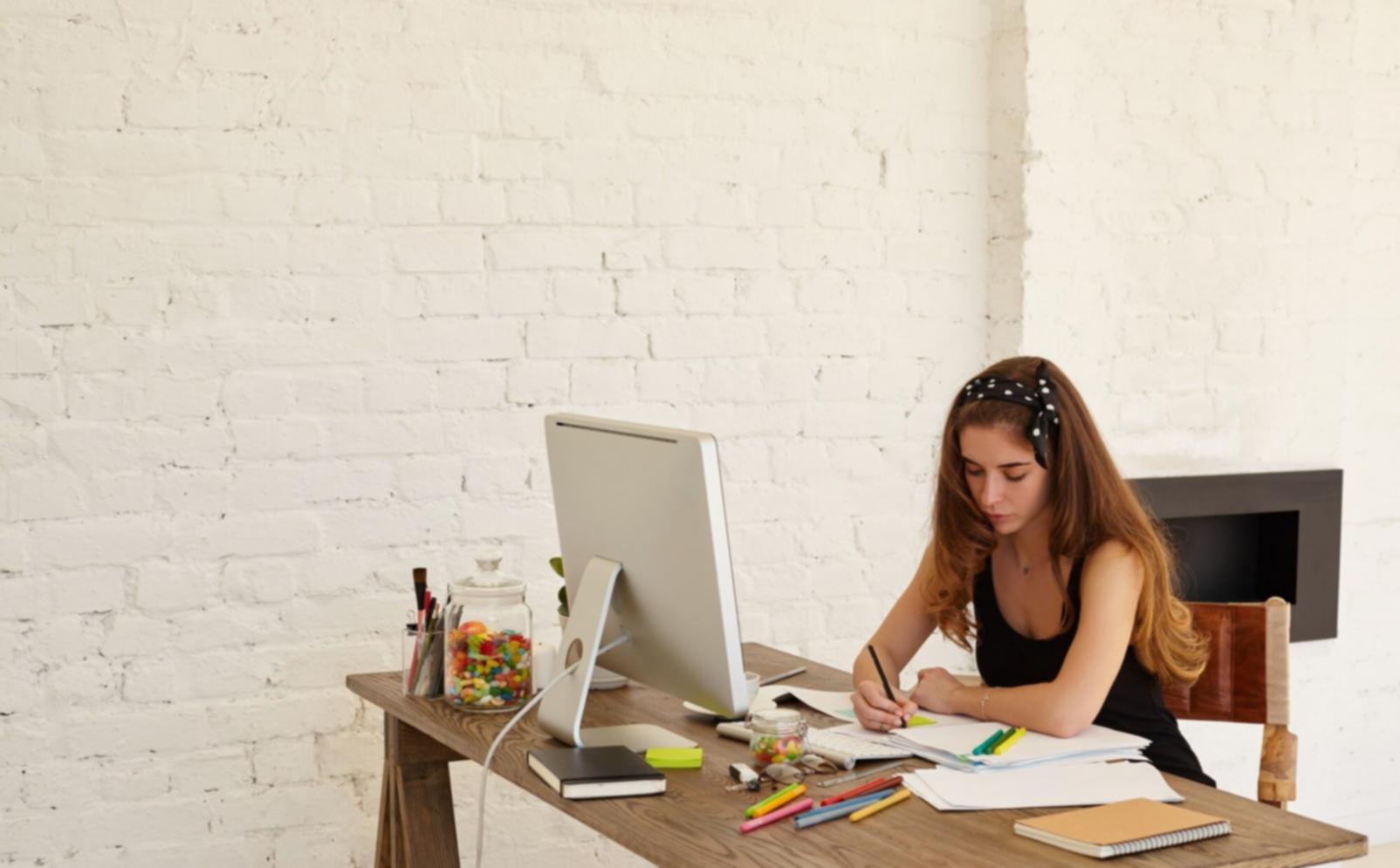 Financial planning workspace showing real business documentation